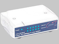 ConnecTec Ultrakompakter 5-Port Netzwerk-Switch 10/100MBit
